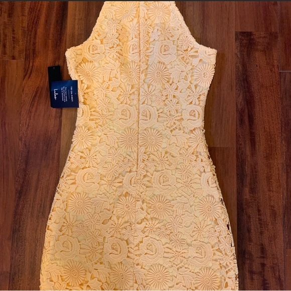 Lulu’s Love Poem Yellow Crochet Dress Size XS NWT - Picture 5 of 5
